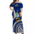 (Custom Personalised) Guam and Philippines Off Shoulder Long Dress Guaman Filipinas Together Blue LT14 Women Blue - Polynesian Pride
