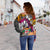 (Custom Text and Number) Fiji Tie Dye Off Shoulder Sweater Polynesian Tribal Creative Tropical Flowers LT13 - Polynesian Pride