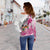 (Custom Personalised) Fiji Tapa Off Shoulder Sweater Pink Fijian Masi Be Loved Hibiscus LT13 - Polynesian Pride