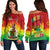 (Custom Personalised) Vanuatu Independence Day Off Shoulder Sweater 42nd Anniversary Yumi Yumi Yumi LT13 Women Red - Polynesian Pride
