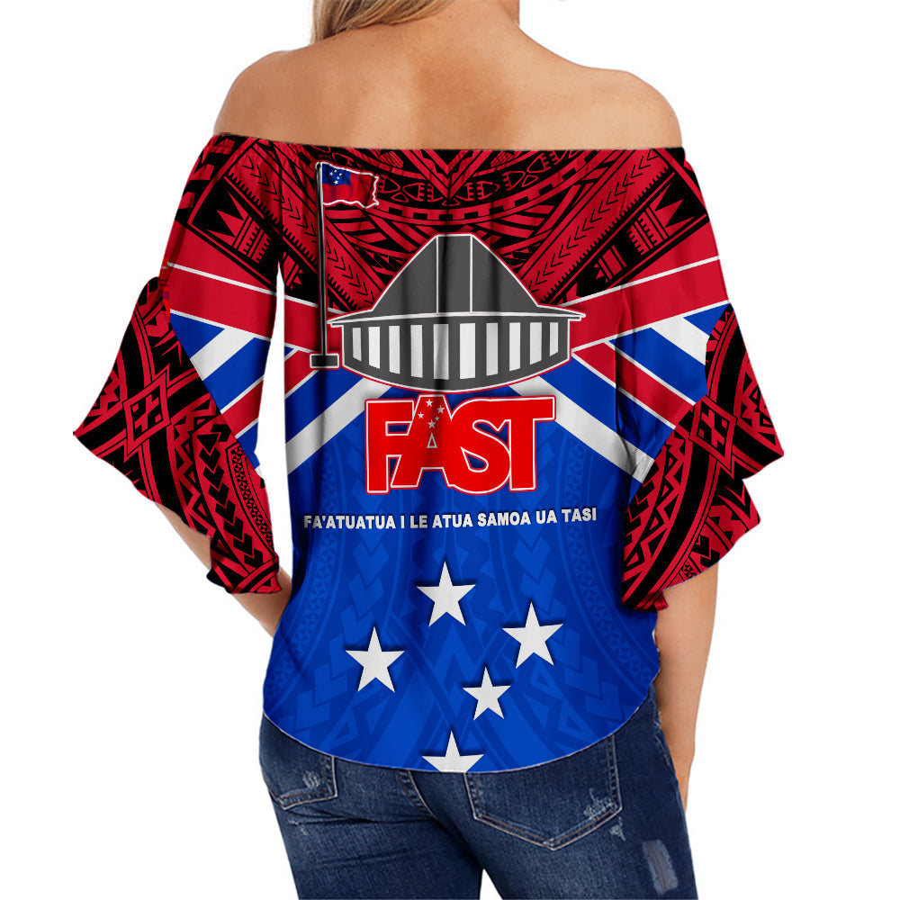 F.A.S.T Samoa Off Shoulder Waist Wrap Top Forever LT13 - Polynesian Pride