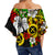 (Custom Personalised) Vanuatu Off Shoulder Waist Wrap Top Polynesia Tie Dye Hibiscus Flowers LT13 - Polynesian Pride