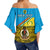 (Custom Personalised) Torba Province Off Shoulder Waist Wrap Top Vanuatu Proud LT13 - Polynesian Pride