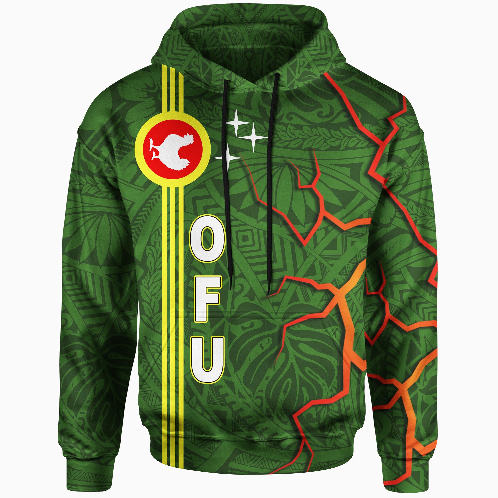 American Samoa Polynesian Hoodie ofu Manua Islands Group Volcanic Unisex Green - Polynesian Pride