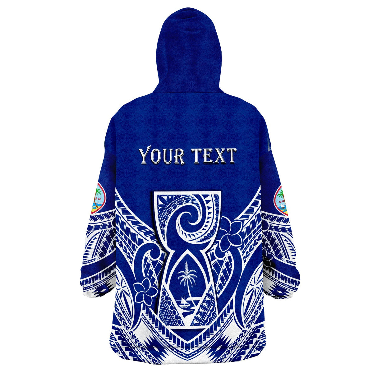 (Custom Personalised) Guam History and Chamorro Heritage Day Wearable Blanket Hoodie Latte Stone Polynesian LT14 - Polynesian Pride