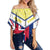 Hawaii Flag Oahu Women's Off Shoulder Wrap Waist Top - Yellow - Mit Style - AH Female Yellow - Polynesian Pride