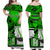 Custom Outfit For Couple Polynesian Valentine Matching Dress and Hawaiian Shirt Queen and King Heart Green Version LT9 - Polynesian Pride