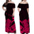 Hawaii Shaka Sign Couple Long Dress and Hawaiian Shirt Pink Version LT9 - Polynesian Pride