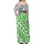 Traditional Polynesian Tribal Tattoo Retro Women Off shoulder Long Dress Green LT9 - Polynesian Pride