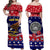 (Custom Personalised) American Samoa Tribal Polynesian Christmas Vibe Women Off Shoulder Long Dress LT9 Women Red - Polynesian Pride