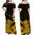 Hawaii Shaka Sign Couple Long Dress and Hawaiian Shirt Gold Version LT9 - Polynesian Pride