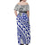 Traditional Polynesian Tribal Tattoo Retro Women Off shoulder Long Dress Blue LT9 - Polynesian Pride