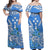 FSM Kosrae State Off Shoulder Long Dress Polynesian Floral Tribal LT9 - Polynesian Pride