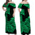 Hawaii Couple Outfits Hawaii Kakau Matching Dress and Hawaiian Shirt Polynesian Flower Tribal Green Version LT9 - Polynesian Pride