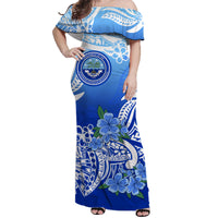 Federated States Of Micronesia Matching Dress and Hawaiian Shirt Polynesian Flower Tribal LT9 - Polynesian Pride