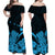 Hawaii Shaka Sign Couple Long Dress and Hawaiian Shirt Blue Version LT9 - Polynesian Pride