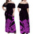 Hawaii Shaka Sign Off Shoulder Long Dress Purple Version LT9 - Polynesian Pride