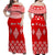 (Custom Personalised) Tonga Kupesi Ngatu Merry Christmas Women Off Shoulder Long Dress LT9 Women Red - Polynesian Pride