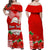 (Custom Personalised) Hawaii Hibiscus Flower Mele Kalikimaka Women Off Shoulder Long Dress LT9 Women Red - Polynesian Pride