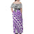 Traditional Polynesian Tribal Tattoo Retro Women Off shoulder Long Dress Purple LT9 - Polynesian Pride