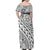 Traditional Polynesian Tribal Tattoo Retro Women Off shoulder Long Dress Grey LT9 - Polynesian Pride