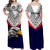 American Samoa Women Off Shoulder Long Dress Bald Eagle with Polynesian Pattern LT9 - Polynesian Pride