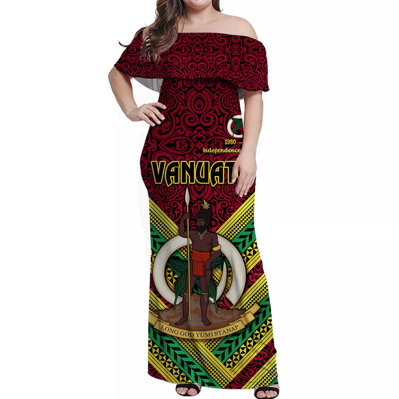 Vanuatu Matching Hawaiian Shirt and Dress Special Independence Anniversary Creative Style Red LT8 - Polynesian Pride