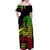 Hawaii Polynesian Warrior Kakau Off Shoulder Long Dress-Reggage LT6 - Polynesian Pride