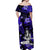 Hawaii Summer Colorful Hula Girl Matching Dress and Hawaiian Shirt Dark Blue LT6 - Polynesian Pride