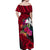 Wallis and Futuna Off Shoulder Long Dress Hibiscus Red No.1 Color LT6 - Polynesian Pride