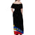 Pilipinas Off Shoulder Long Dress Simple Style - Black LT6 - Polynesian Pride