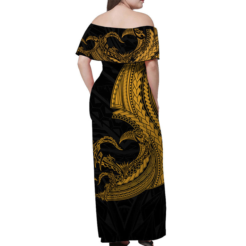 Custom Polynesian Valentine Matching Dress and Hawaiian Shirt Heart Tattoo Gold Style LT6 - Polynesian Pride