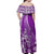 Hawaiian King Kamehameha Off Shoulder Long Dress Vibe Purple Style LT6 - Polynesian Pride