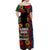 Vanuatu Torba And Hibiscus Off Shoulder Long Dress LT6 - Polynesian Pride