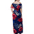 Fiji Hibiscus Off Shoulder Long Dress Hawaii Style No.2 LT6 Women Blue - Polynesian Pride