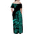 Hawaii Kakau Matching Dress and Hawaiian Shirt Polynesian Warrior Green LT6 - Polynesian Pride