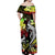 Hawaii Summer Colorful Off Shoulder Long Dress Shark Reggage LT6 - Polynesian Pride