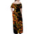 Polynesian Valentine Matching Dress and Hawaiian Shirt Hibiscus Flowers Orange Style LT6 - Polynesian Pride