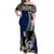 Guam Chamorro Off Shoulder Long Dress Blue Style LT6 Women Blue - Polynesian Pride