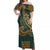 Kakau Hawaiian Polynesian Off Shoulder Long Dress LT6 Women Green - Polynesian Pride