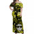 Hawaii Summer Colorful Off Shoulder Long Dress Pineapple Yellow LT6 Women Yellow - Polynesian Pride