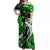 Hawaii Summer Colorful Off Shoulder Long Dress Shark Green LT6 Women Green - Polynesian Pride