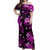 Hawaii Summer Colorful Off Shoulder Long Dress Purple LT6 Women Purple - Polynesian Pride