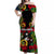 Vanuatu Malampa And Hibiscus Off Shoulder Long Dress LT6 Women Black - Polynesian Pride