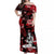 Hawaii Summer Colorful Off Shoulder Long Dress Hula Girl Red LT6 Women Red - Polynesian Pride