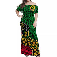 Vanuatu Mix Aboriginal Happy Independence Day Matching Hawaiian Shirt and Dress LT6 No Shirt Red - Polynesian Pride