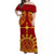 Rotuma Fiji Bula Off Shoulder Long Dress LT6 Women Red - Polynesian Pride