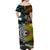 New Zealand Maori Aotearoa And Australia Aboriginal Off Shoulder Long Dress Together - Paua Shell LT8 - Polynesian Pride