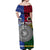 (Custom Personalised) Samoa And Vanuatu Off Shoulder Long Dress Together LT8 - Polynesian Pride