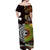 New Zealand Maori Aotearoa And Australia Aboriginal Off Shoulder Long Dress Together - Red LT8 - Polynesian Pride